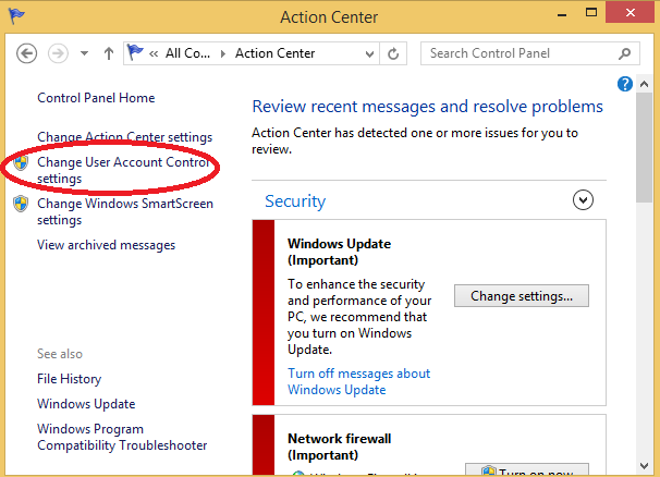 tat User Account Control tren windows 3