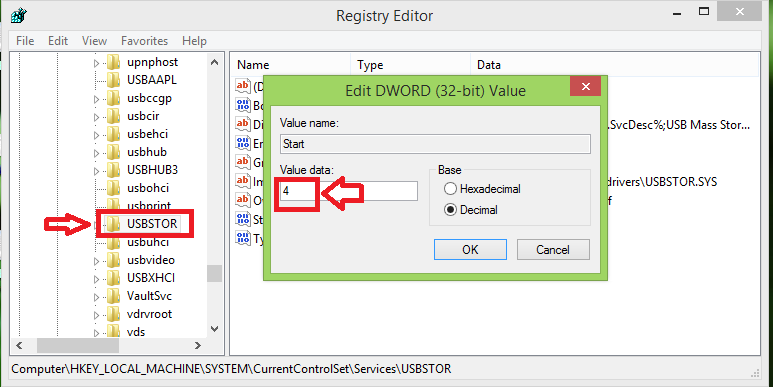 Hướng dẫn cách khoá kết nối cổng USB trên Windows 7/ 8/ 8.1 2