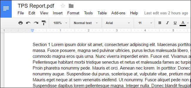 cách chuyển PDF sang Word trực tiếp trên Google Docs