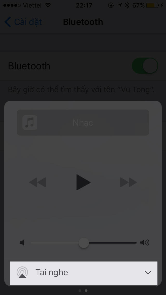 sử dụng Bluetooth trên iPhone